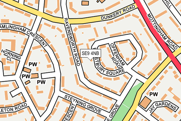 SE9 4NB map - OS OpenMap – Local (Ordnance Survey)