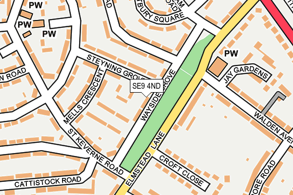 SE9 4ND map - OS OpenMap – Local (Ordnance Survey)