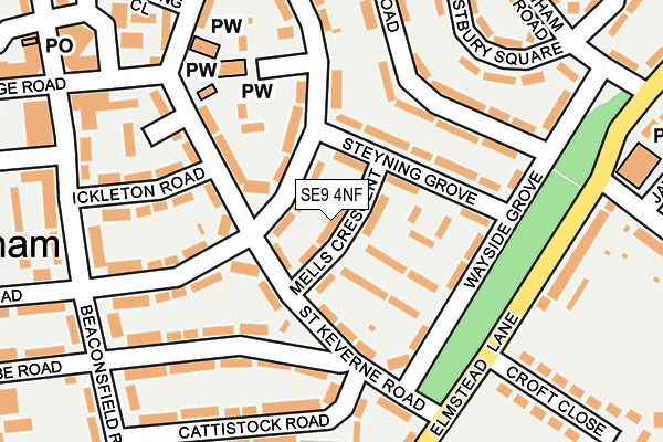 SE9 4NF map - OS OpenMap – Local (Ordnance Survey)