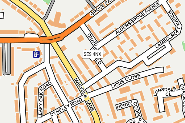 SE9 4NX map - OS OpenMap – Local (Ordnance Survey)