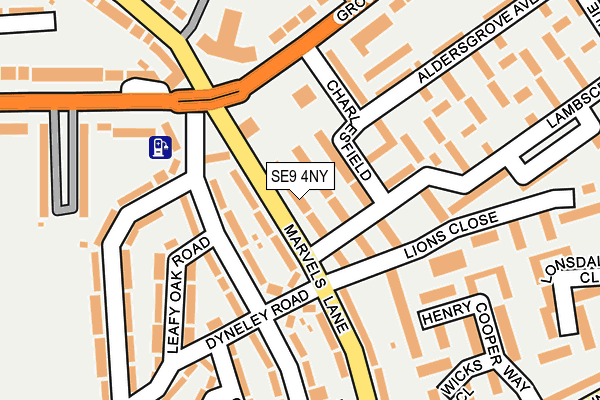 SE9 4NY map - OS OpenMap – Local (Ordnance Survey)