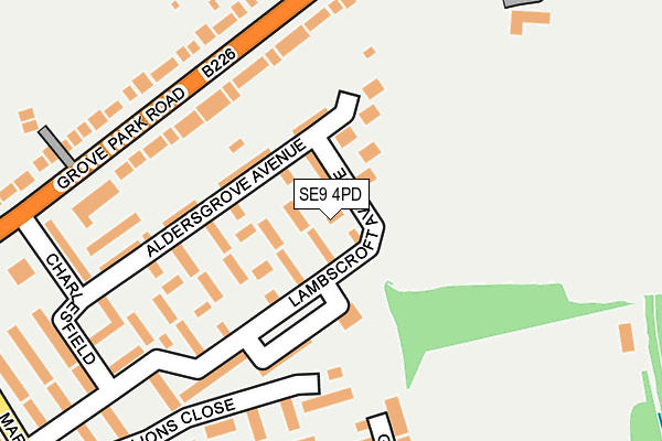 SE9 4PD map - OS OpenMap – Local (Ordnance Survey)