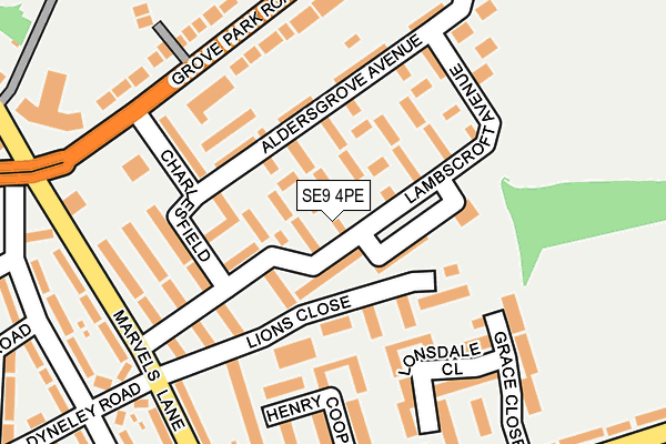 SE9 4PE map - OS OpenMap – Local (Ordnance Survey)