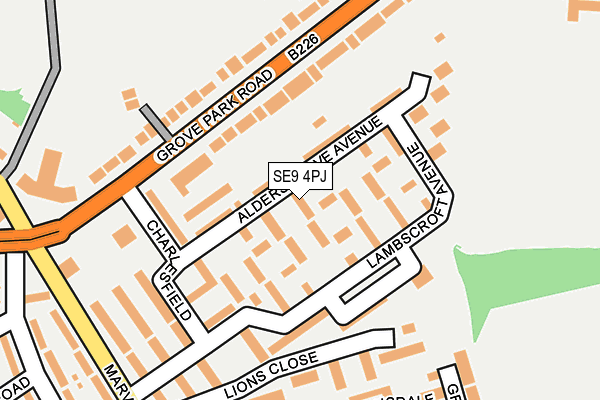 SE9 4PJ map - OS OpenMap – Local (Ordnance Survey)