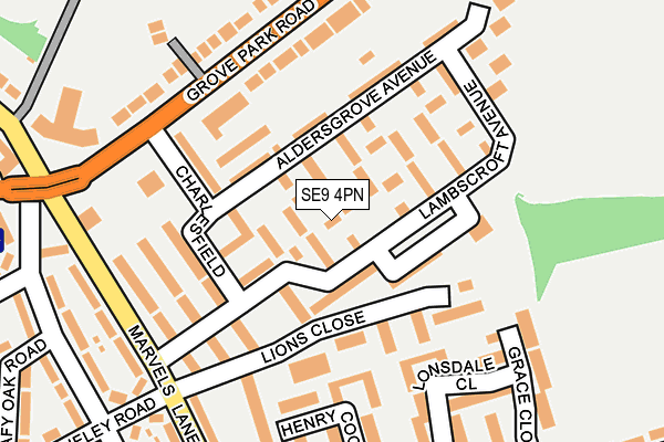 SE9 4PN map - OS OpenMap – Local (Ordnance Survey)