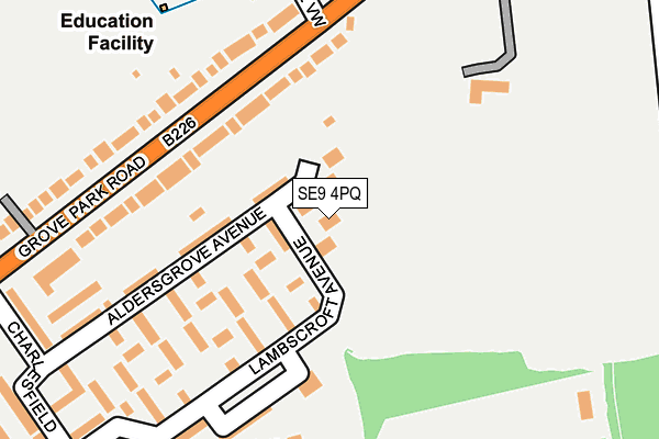 SE9 4PQ map - OS OpenMap – Local (Ordnance Survey)