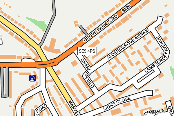 SE9 4PS map - OS OpenMap – Local (Ordnance Survey)