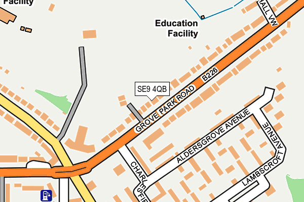 SE9 4QB map - OS OpenMap – Local (Ordnance Survey)