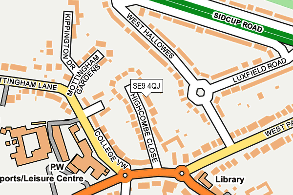 SE9 4QJ map - OS OpenMap – Local (Ordnance Survey)