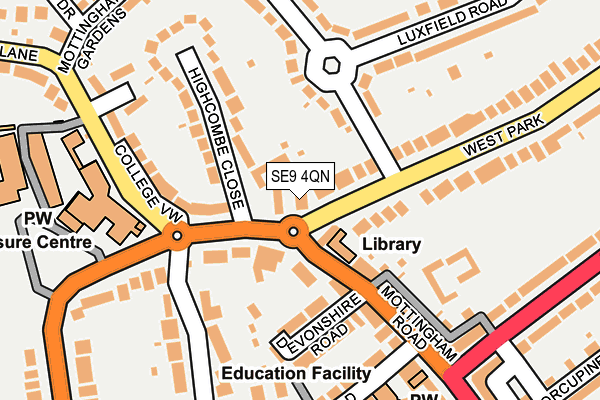 SE9 4QN map - OS OpenMap – Local (Ordnance Survey)