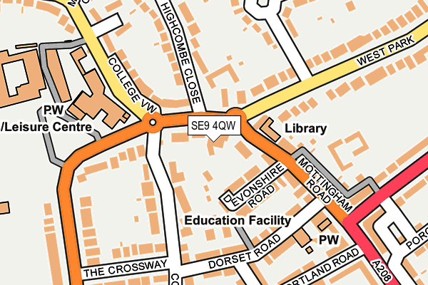 SE9 4QW map - OS OpenMap – Local (Ordnance Survey)
