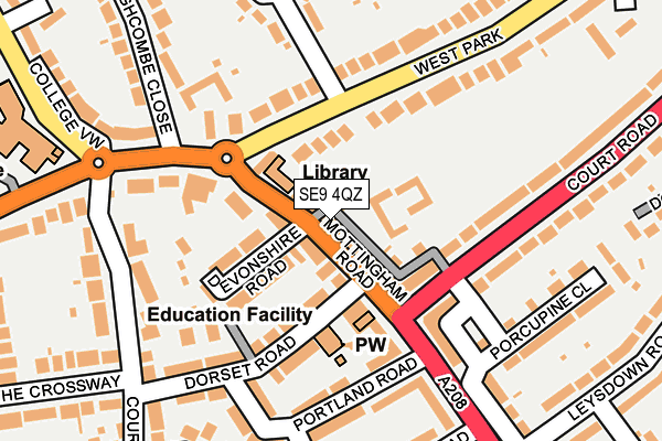SE9 4QZ map - OS OpenMap – Local (Ordnance Survey)