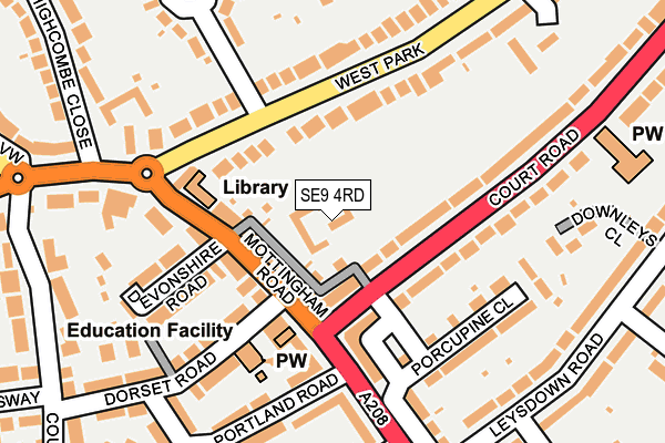SE9 4RD map - OS OpenMap – Local (Ordnance Survey)