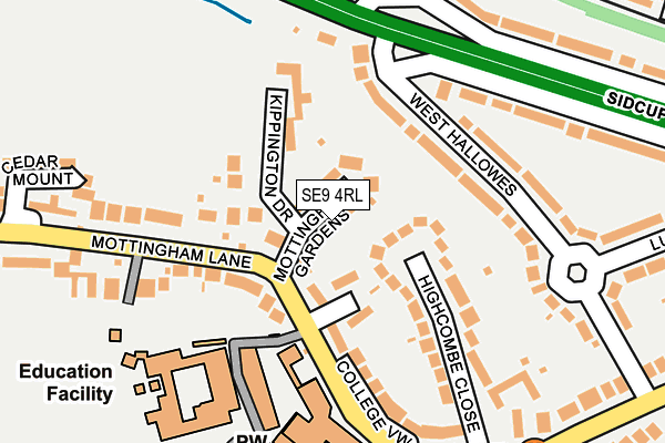 SE9 4RL map - OS OpenMap – Local (Ordnance Survey)