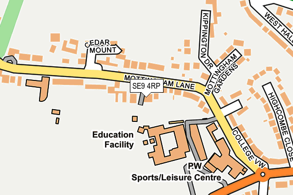 SE9 4RP map - OS OpenMap – Local (Ordnance Survey)