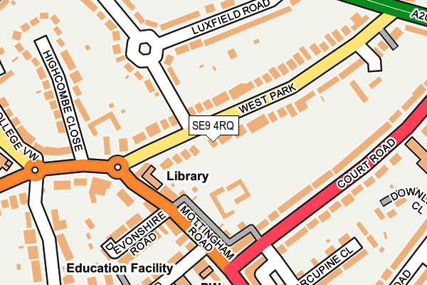 SE9 4RQ map - OS OpenMap – Local (Ordnance Survey)