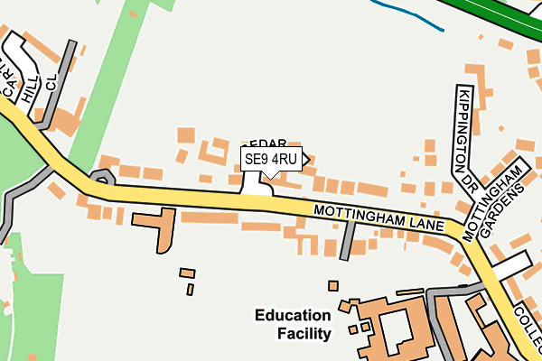 SE9 4RU map - OS OpenMap – Local (Ordnance Survey)