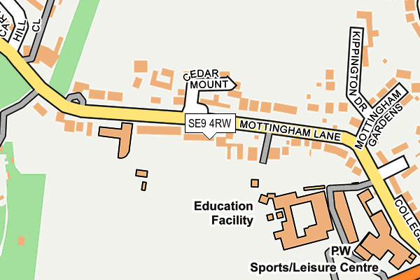 SE9 4RW map - OS OpenMap – Local (Ordnance Survey)