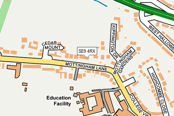 SE9 4RX map - OS OpenMap – Local (Ordnance Survey)