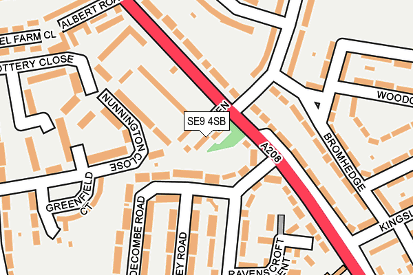 SE9 4SB map - OS OpenMap – Local (Ordnance Survey)