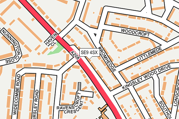 SE9 4SX map - OS OpenMap – Local (Ordnance Survey)
