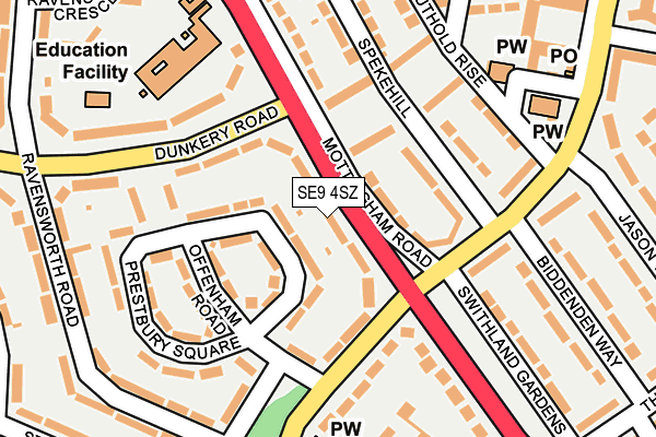 SE9 4SZ map - OS OpenMap – Local (Ordnance Survey)