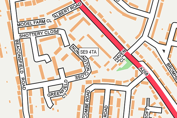 SE9 4TA map - OS OpenMap – Local (Ordnance Survey)