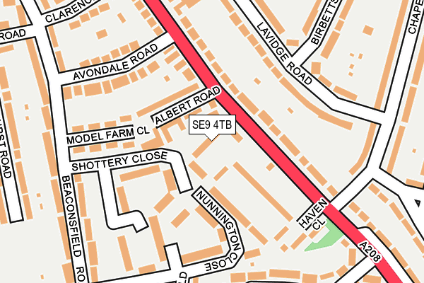 SE9 4TB map - OS OpenMap – Local (Ordnance Survey)