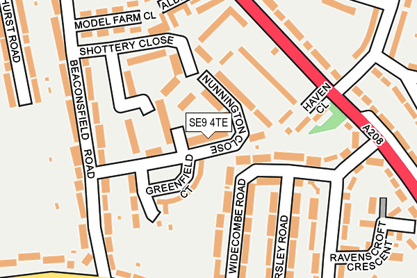 SE9 4TE map - OS OpenMap – Local (Ordnance Survey)