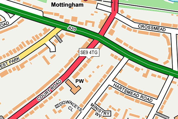 SE9 4TG map - OS OpenMap – Local (Ordnance Survey)