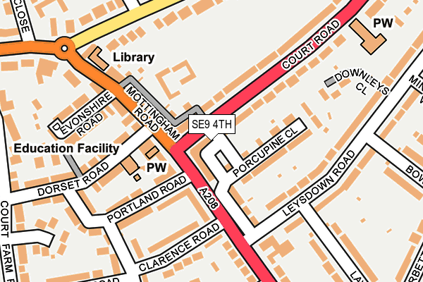 SE9 4TH map - OS OpenMap – Local (Ordnance Survey)
