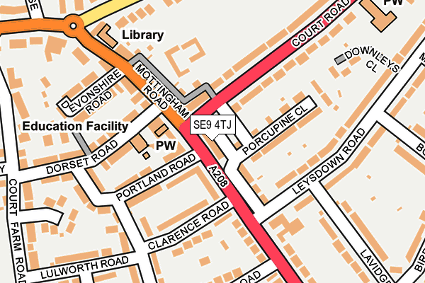 SE9 4TJ map - OS OpenMap – Local (Ordnance Survey)