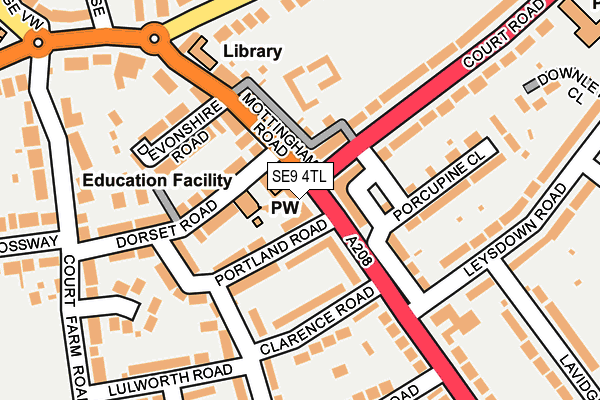 SE9 4TL map - OS OpenMap – Local (Ordnance Survey)