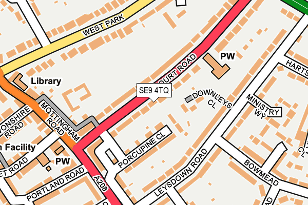 SE9 4TQ map - OS OpenMap – Local (Ordnance Survey)