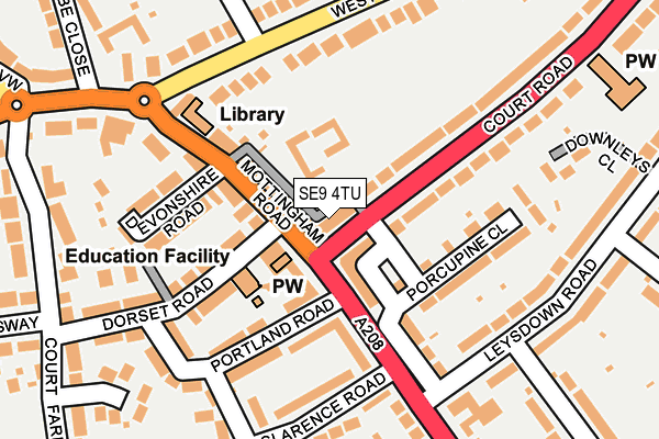 SE9 4TU map - OS OpenMap – Local (Ordnance Survey)