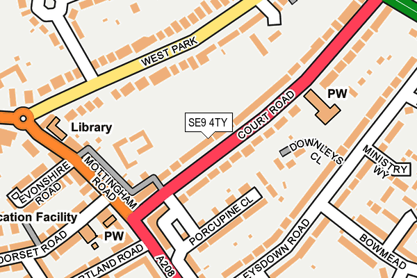 SE9 4TY map - OS OpenMap – Local (Ordnance Survey)