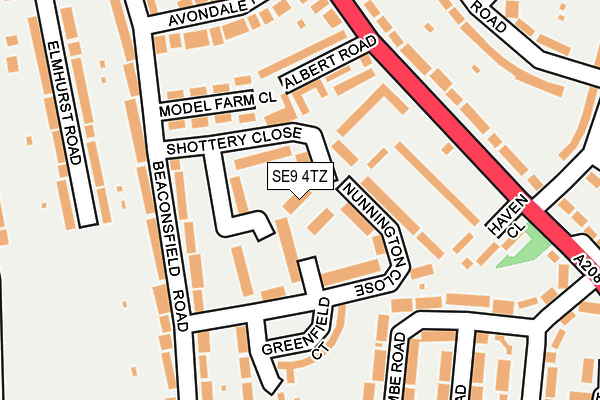 SE9 4TZ map - OS OpenMap – Local (Ordnance Survey)