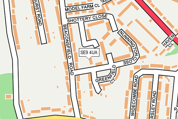 SE9 4UA map - OS OpenMap – Local (Ordnance Survey)