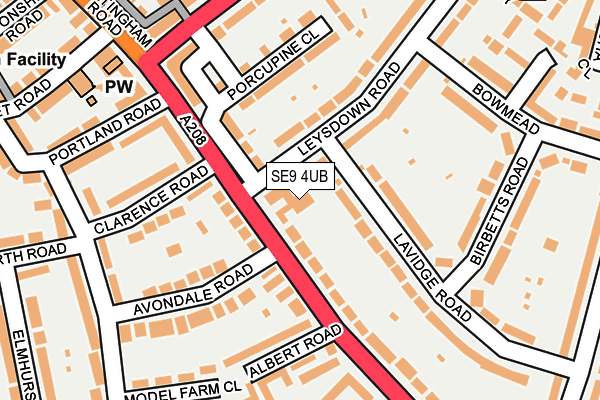 SE9 4UB map - OS OpenMap – Local (Ordnance Survey)