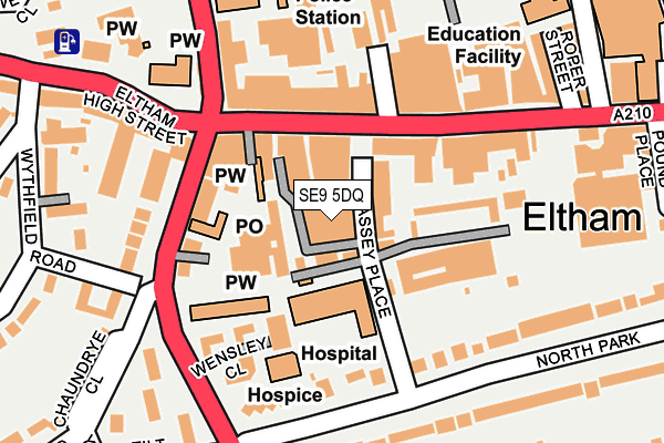 SE9 5DQ map - OS OpenMap – Local (Ordnance Survey)