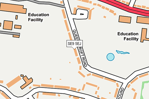 SE9 5EJ map - OS OpenMap – Local (Ordnance Survey)