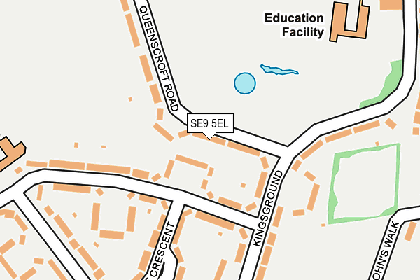 SE9 5EL map - OS OpenMap – Local (Ordnance Survey)