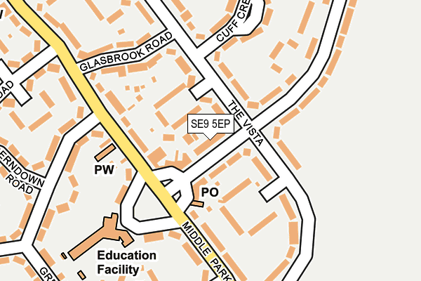 SE9 5EP map - OS OpenMap – Local (Ordnance Survey)