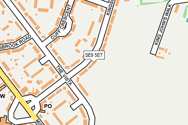 SE9 5ET map - OS OpenMap – Local (Ordnance Survey)