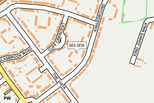 SE9 5EW map - OS OpenMap – Local (Ordnance Survey)