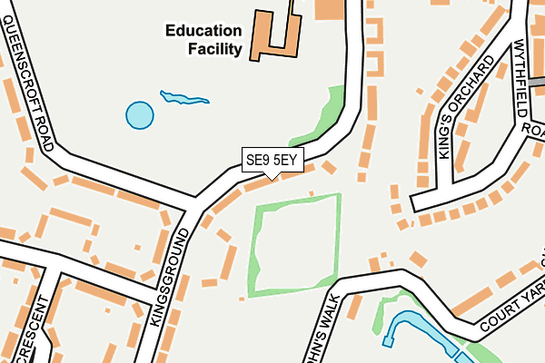 SE9 5EY map - OS OpenMap – Local (Ordnance Survey)