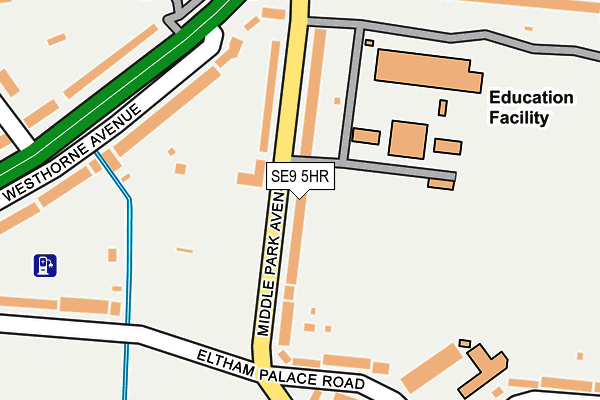 SE9 5HR map - OS OpenMap – Local (Ordnance Survey)
