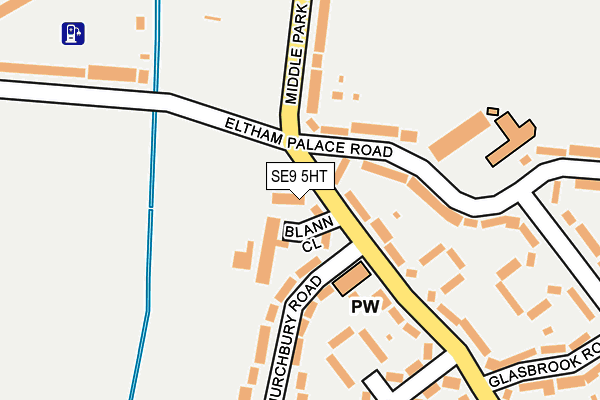 SE9 5HT map - OS OpenMap – Local (Ordnance Survey)