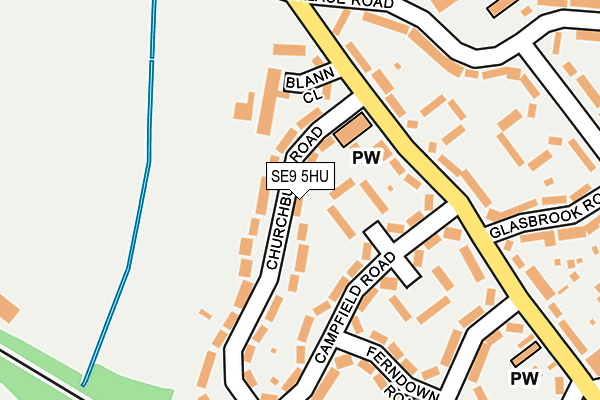 SE9 5HU map - OS OpenMap – Local (Ordnance Survey)