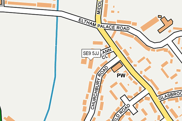SE9 5JJ map - OS OpenMap – Local (Ordnance Survey)